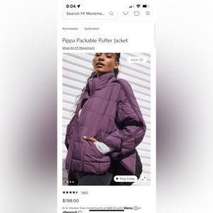 Free People packable puffer